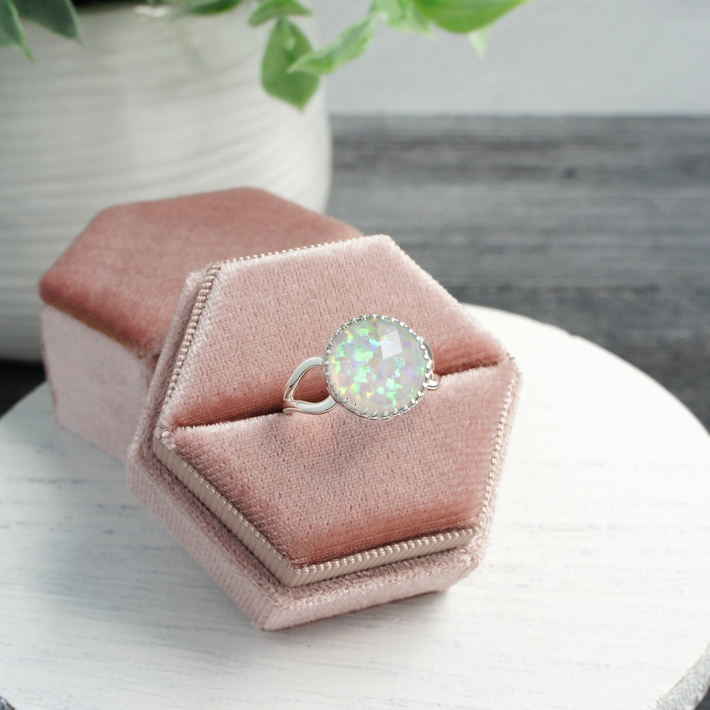 Sterling Opal Doublet Ring