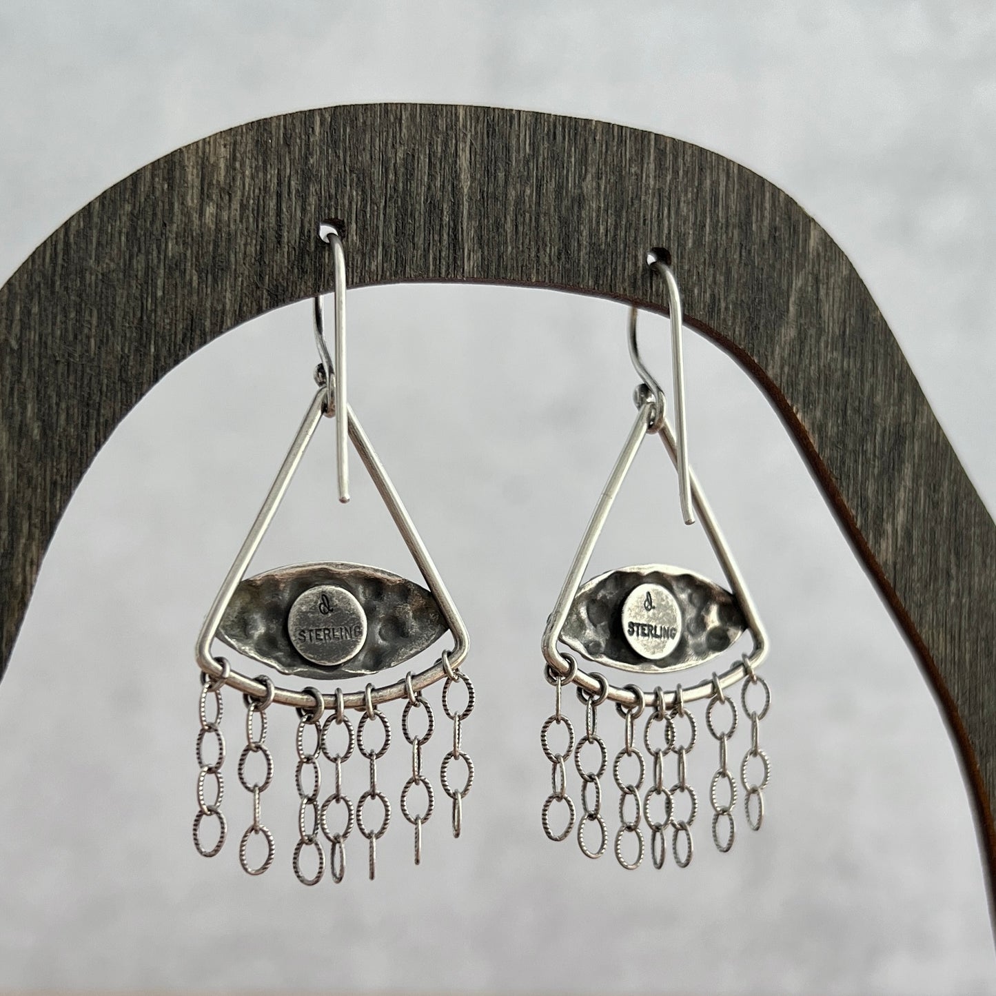 Bubble Bliss Marquise Earrings With Chain Fringe