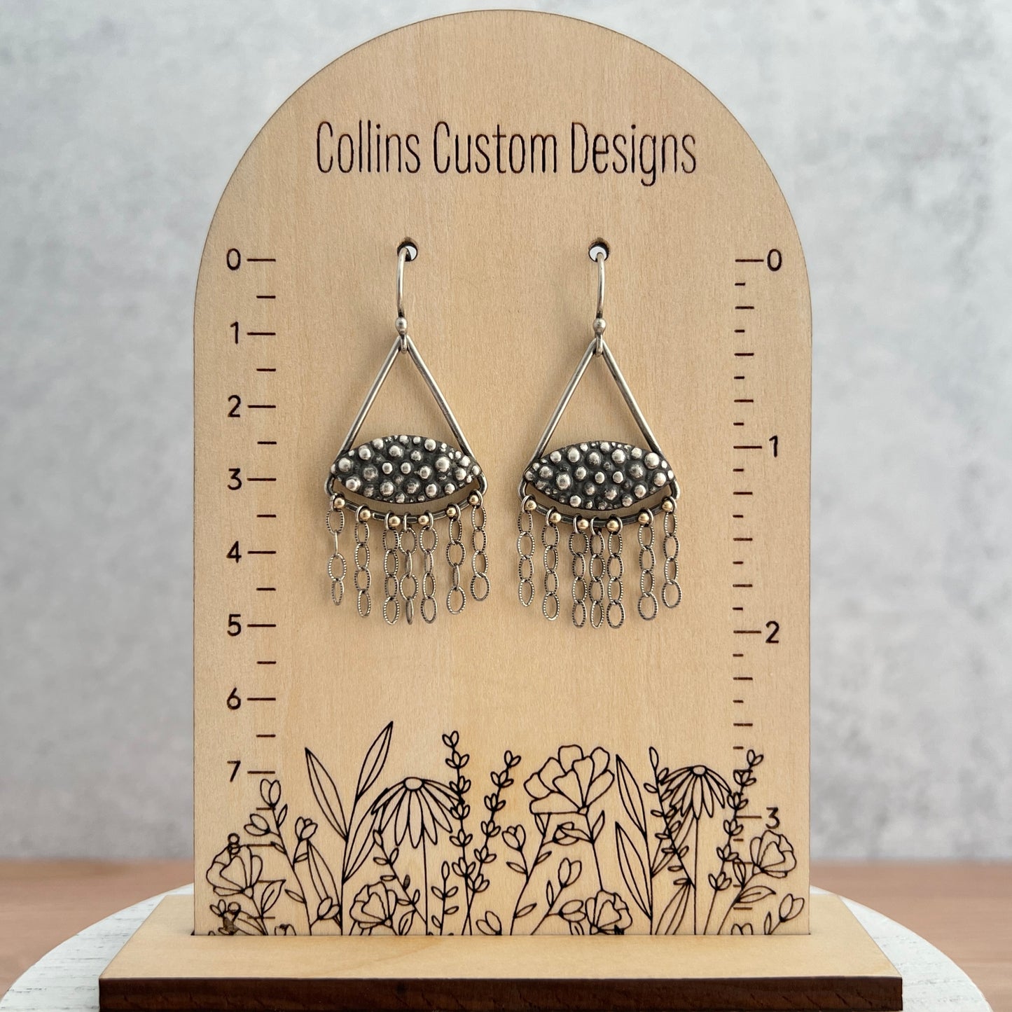 Bubble Bliss Marquise Earrings With Chain Fringe