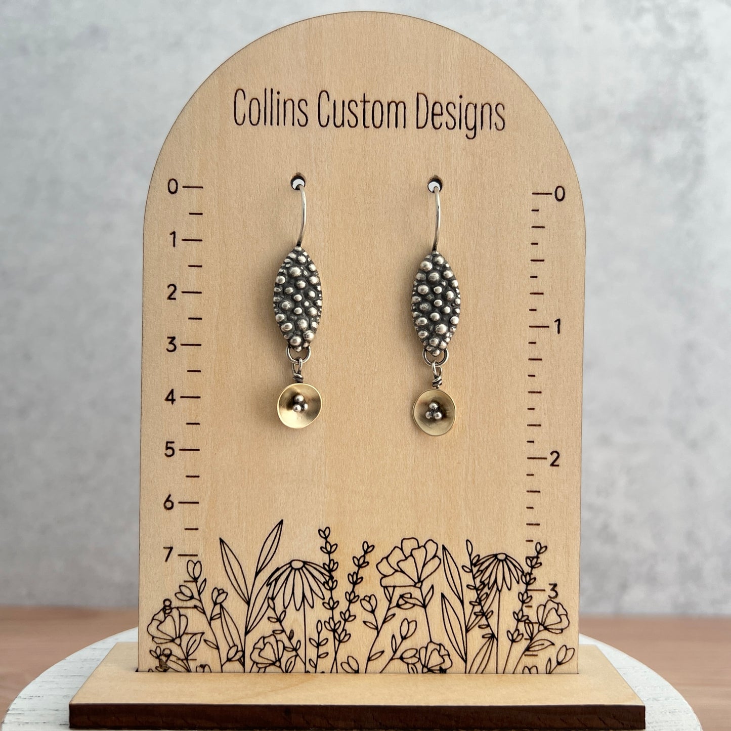 Bubble Bliss Marquise Earrings With Gold Dangles