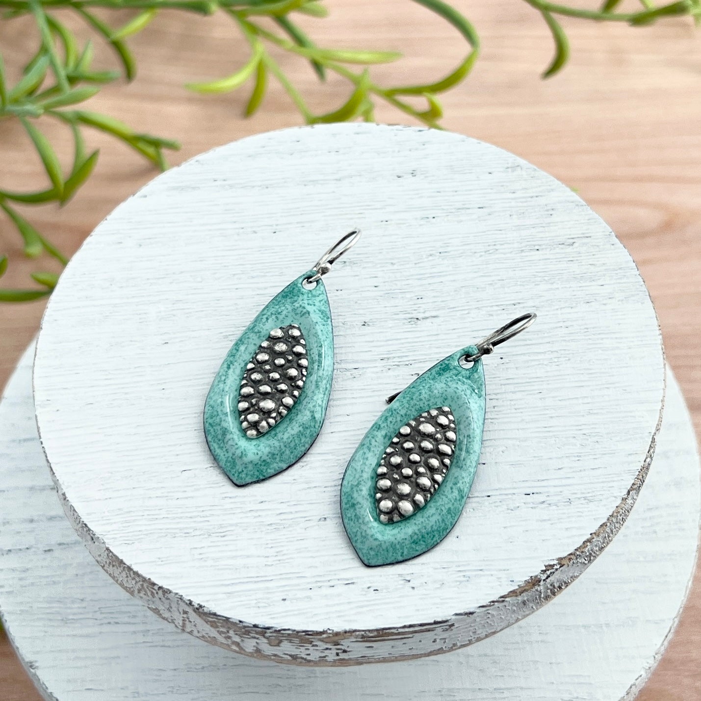 Bubble Bliss Marquise Enamel Earrings