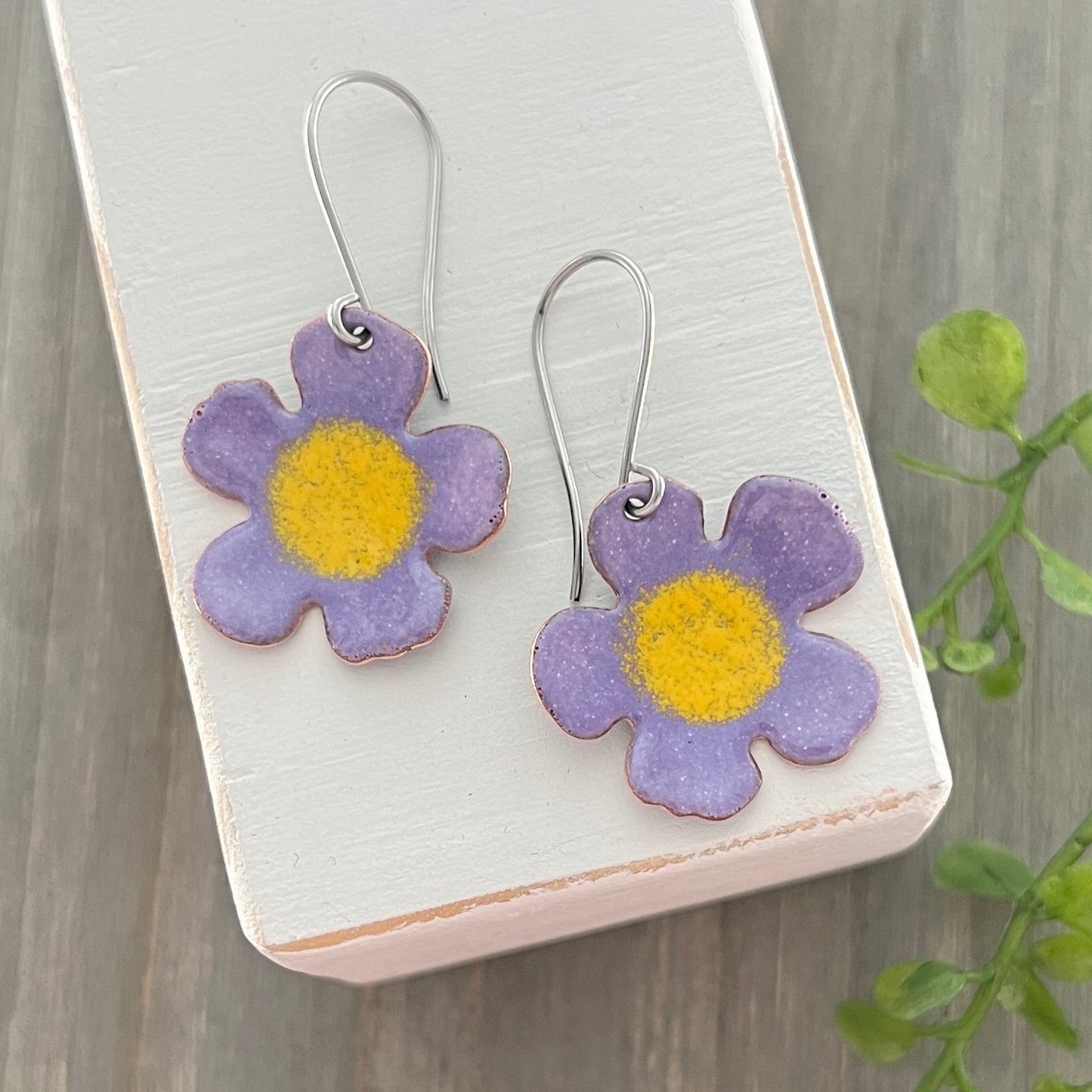 Enamel Flower Earrings