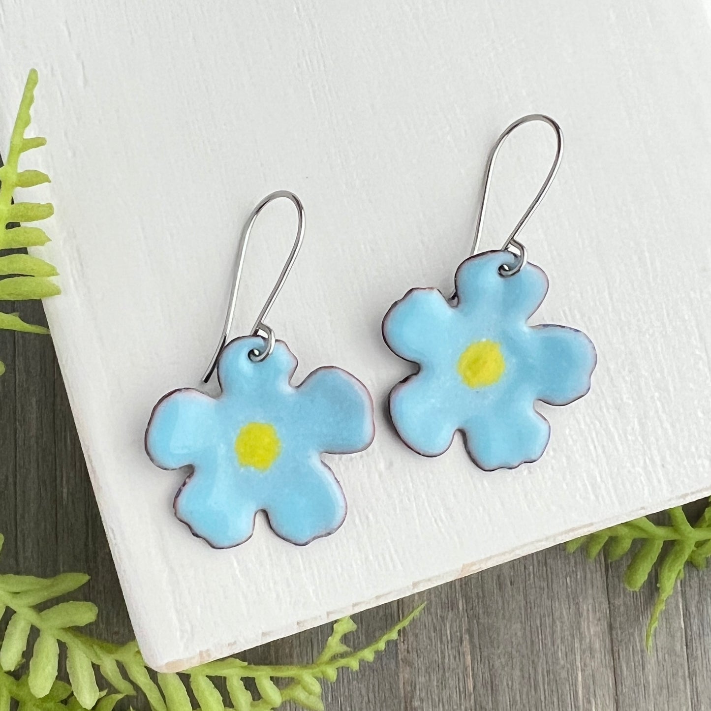 Enamel Flower Earrings