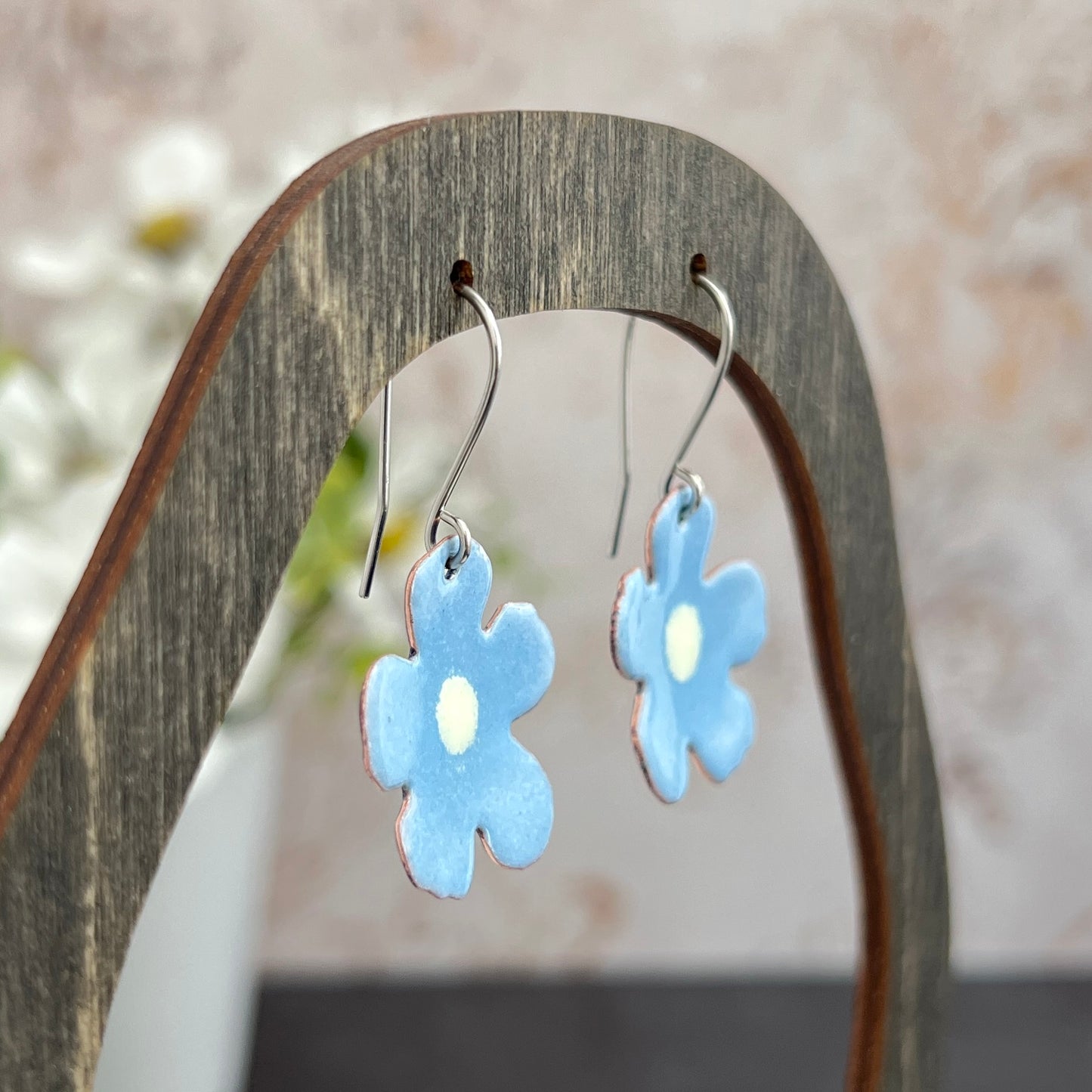 Enamel Flower Earrings