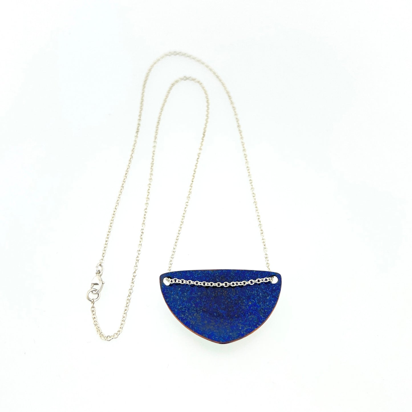 Enamel Mountain Scene Necklace