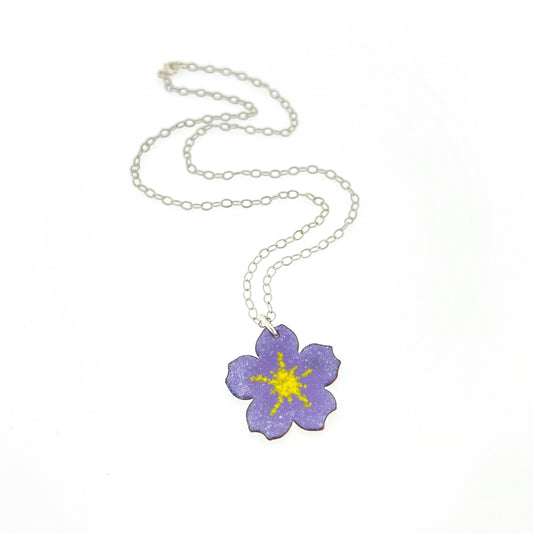Large Enamel Flower Necklace