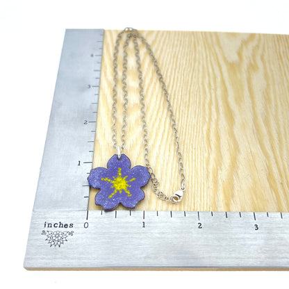 Large Enamel Flower Necklace