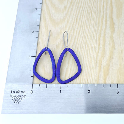 Open Asymmetrical Triangle Enamel Earrings