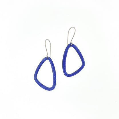 Open Asymmetrical Triangle Enamel Earrings