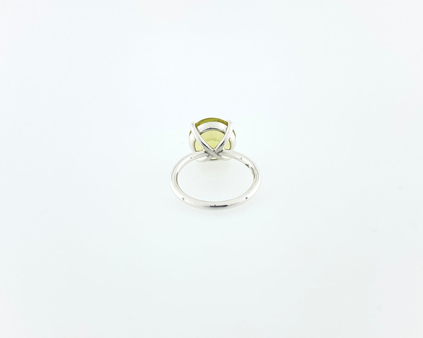 Lemon Quartz Solitaire Ring