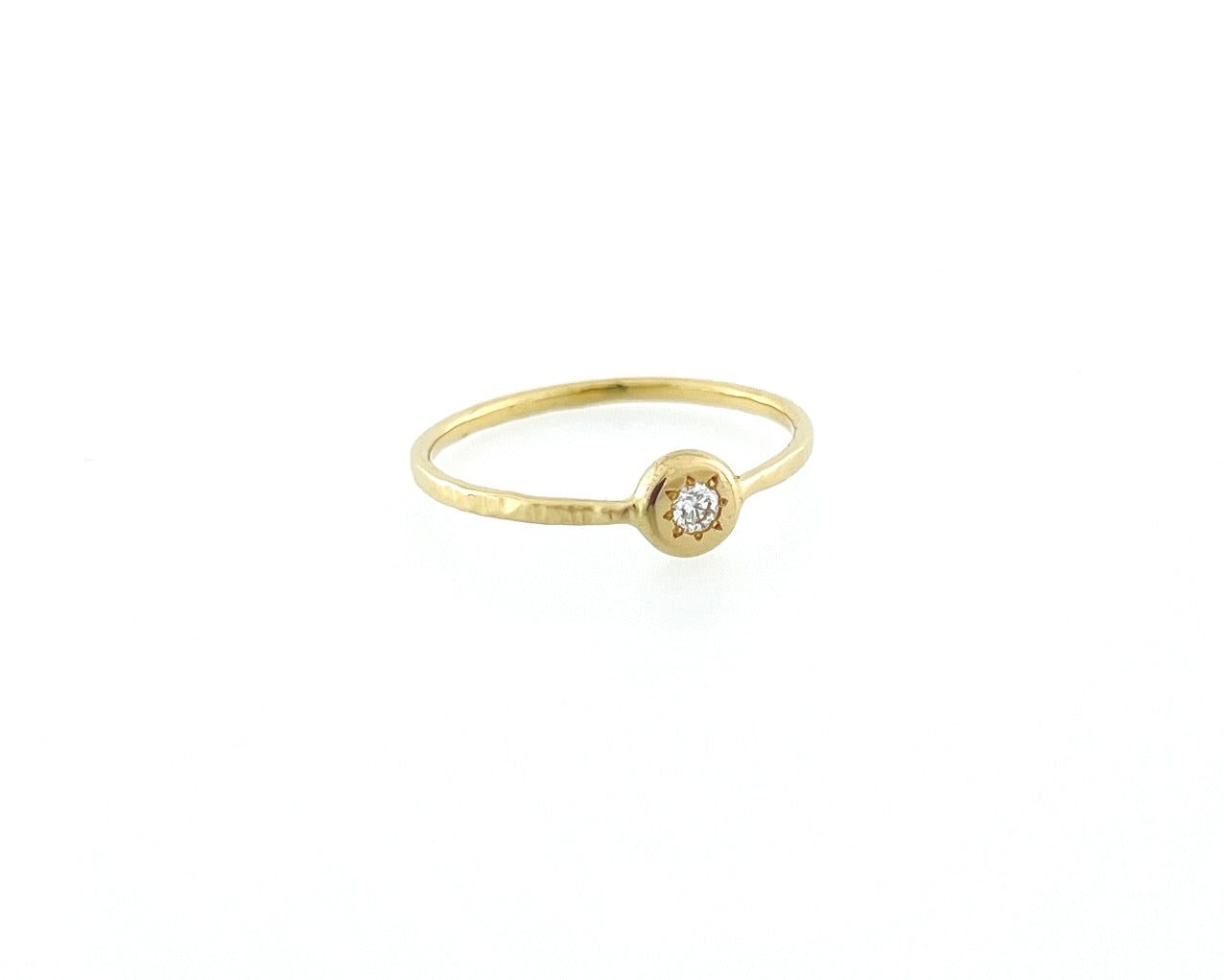 Dainty Diamond Star Set Gold Ring