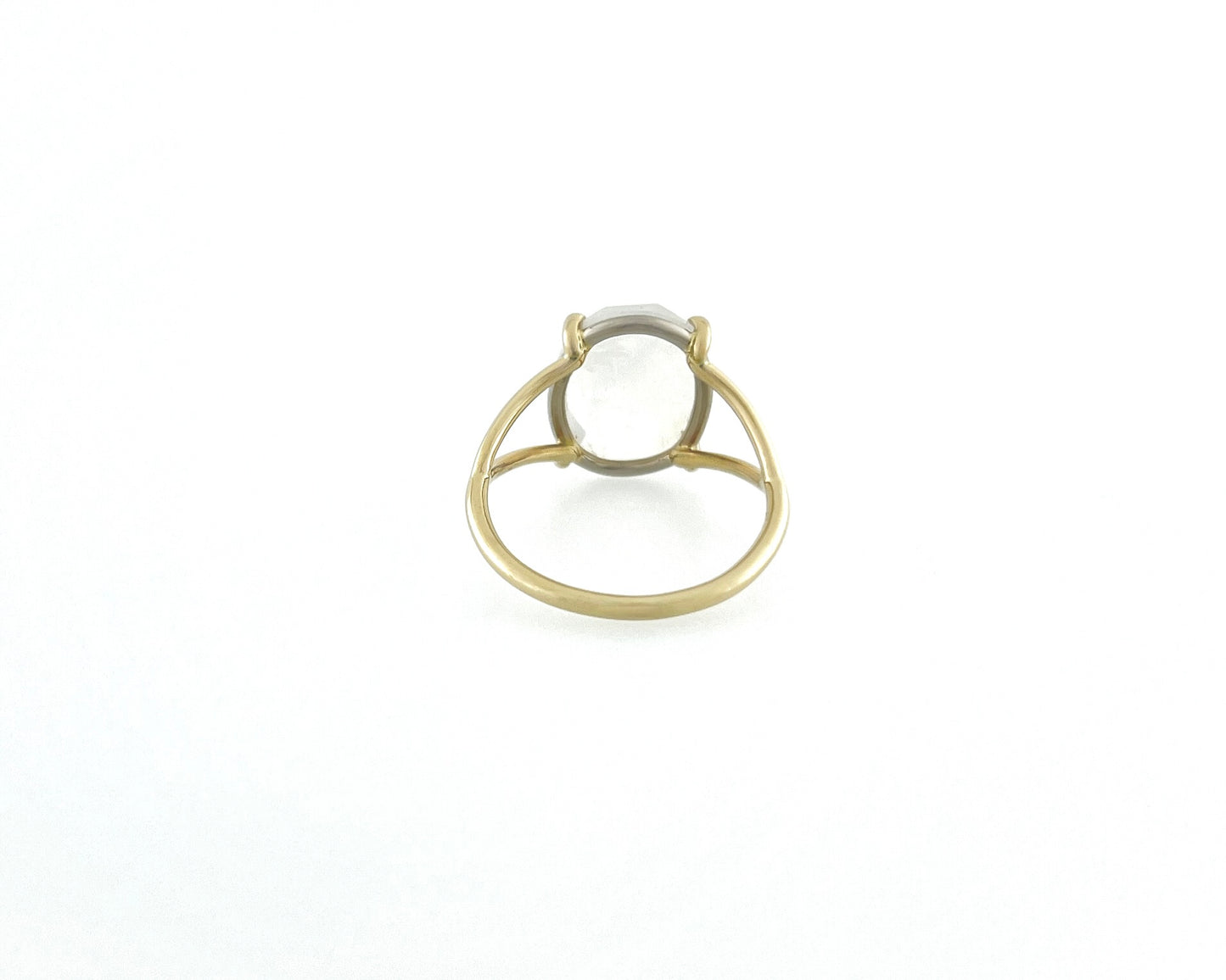 Gold Rainbow Moonstone Ring