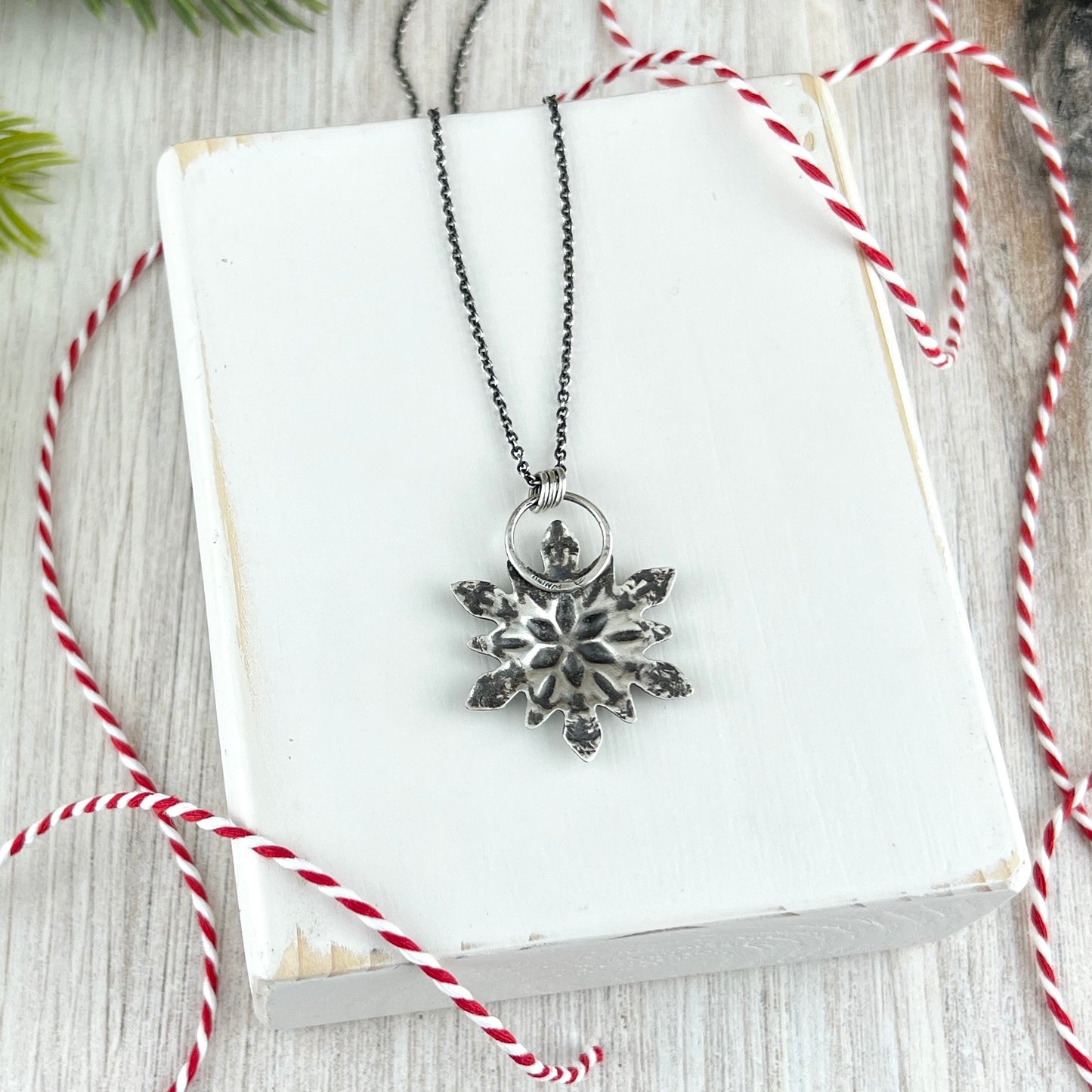 Sterling Silver Intricate Snowflake Necklace
