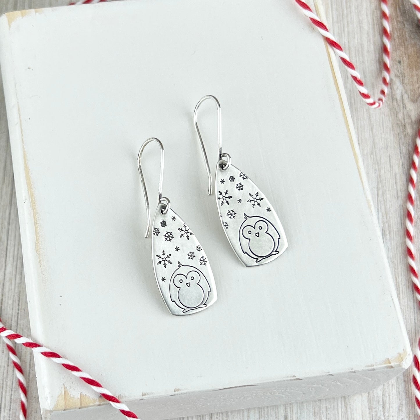 Penguins In The Snow Earrings