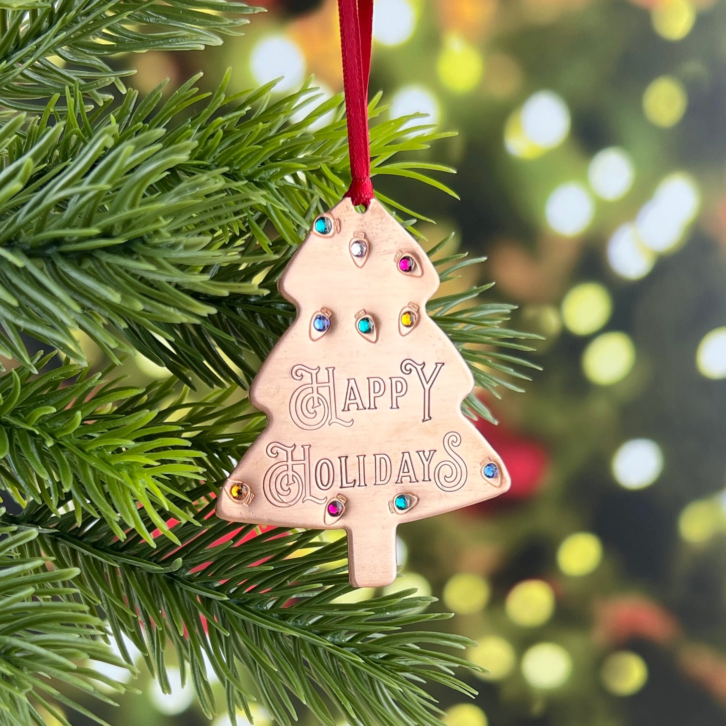 Tree Ornament With Colorful "Lights"