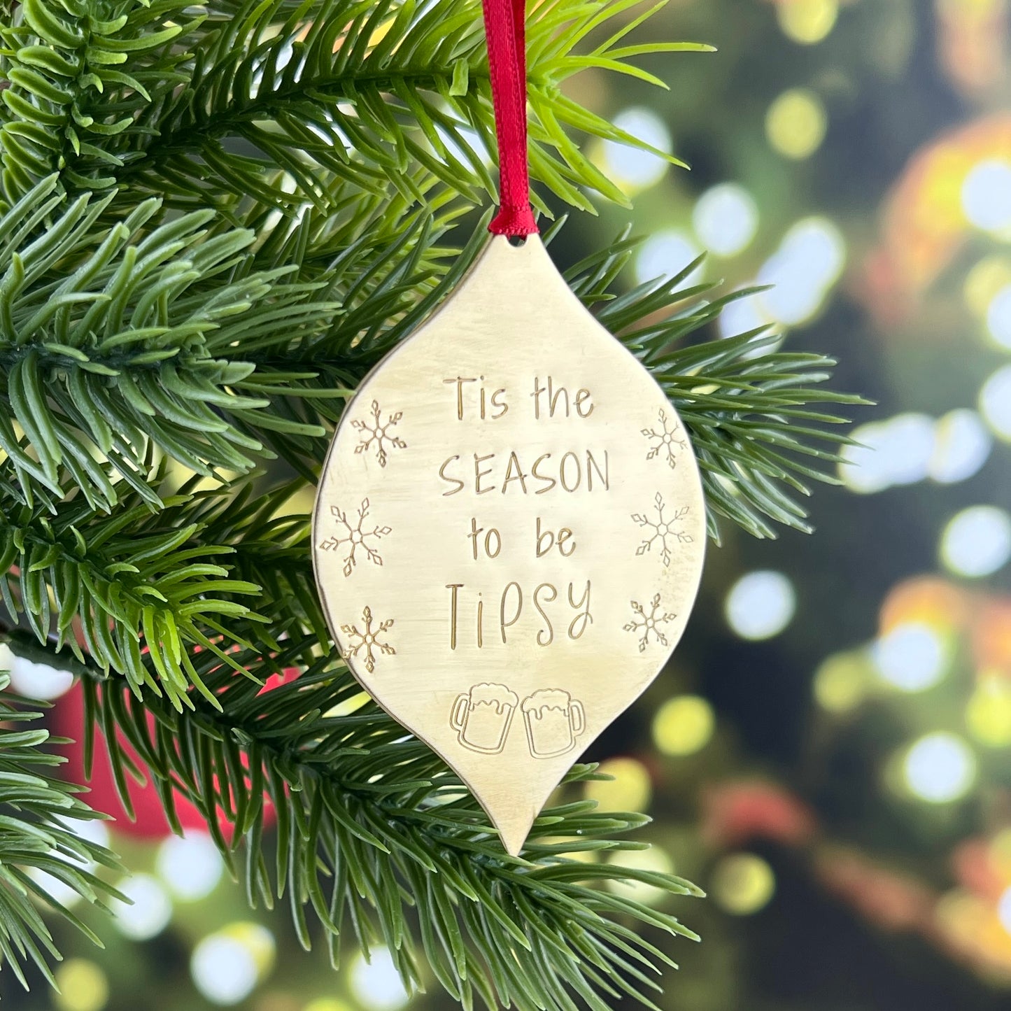 Tipsy Season Holiday Ornament