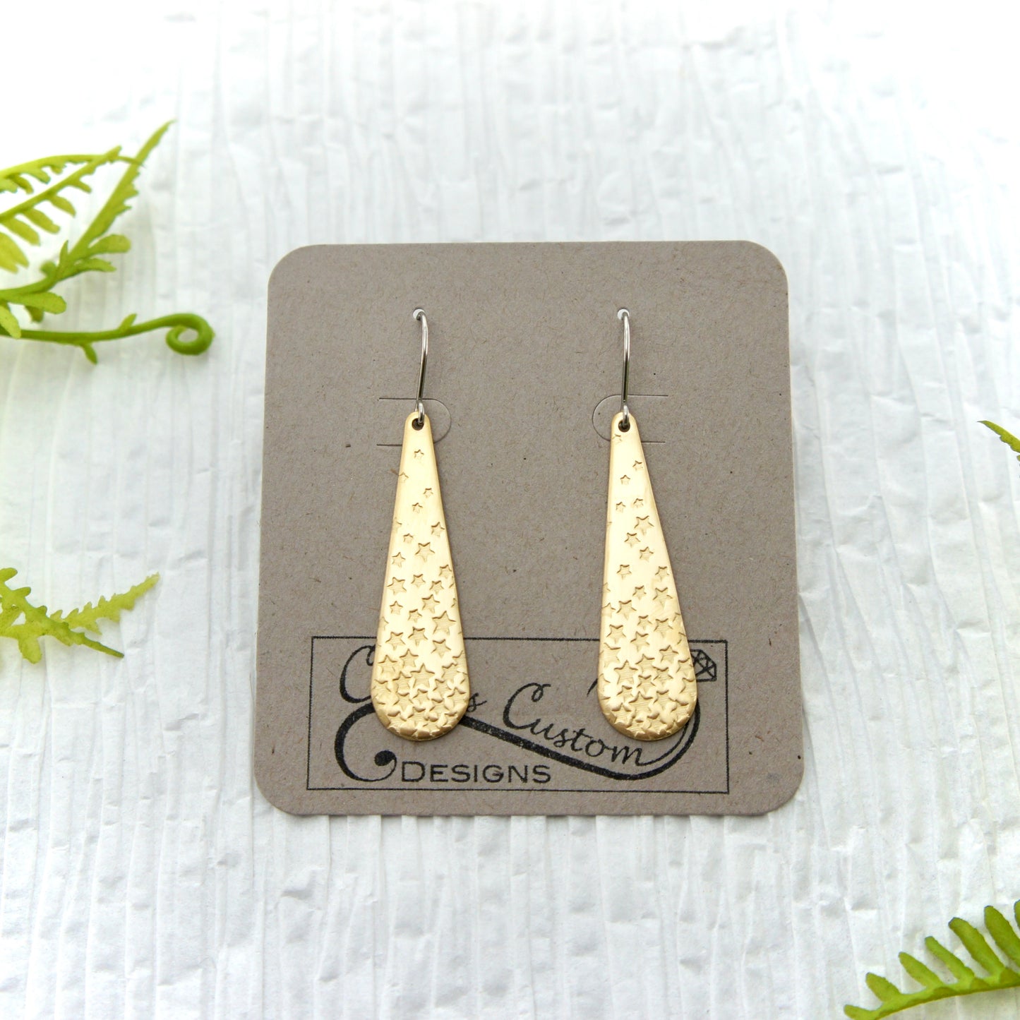Fading Stars Narrow Teardrop Earrings