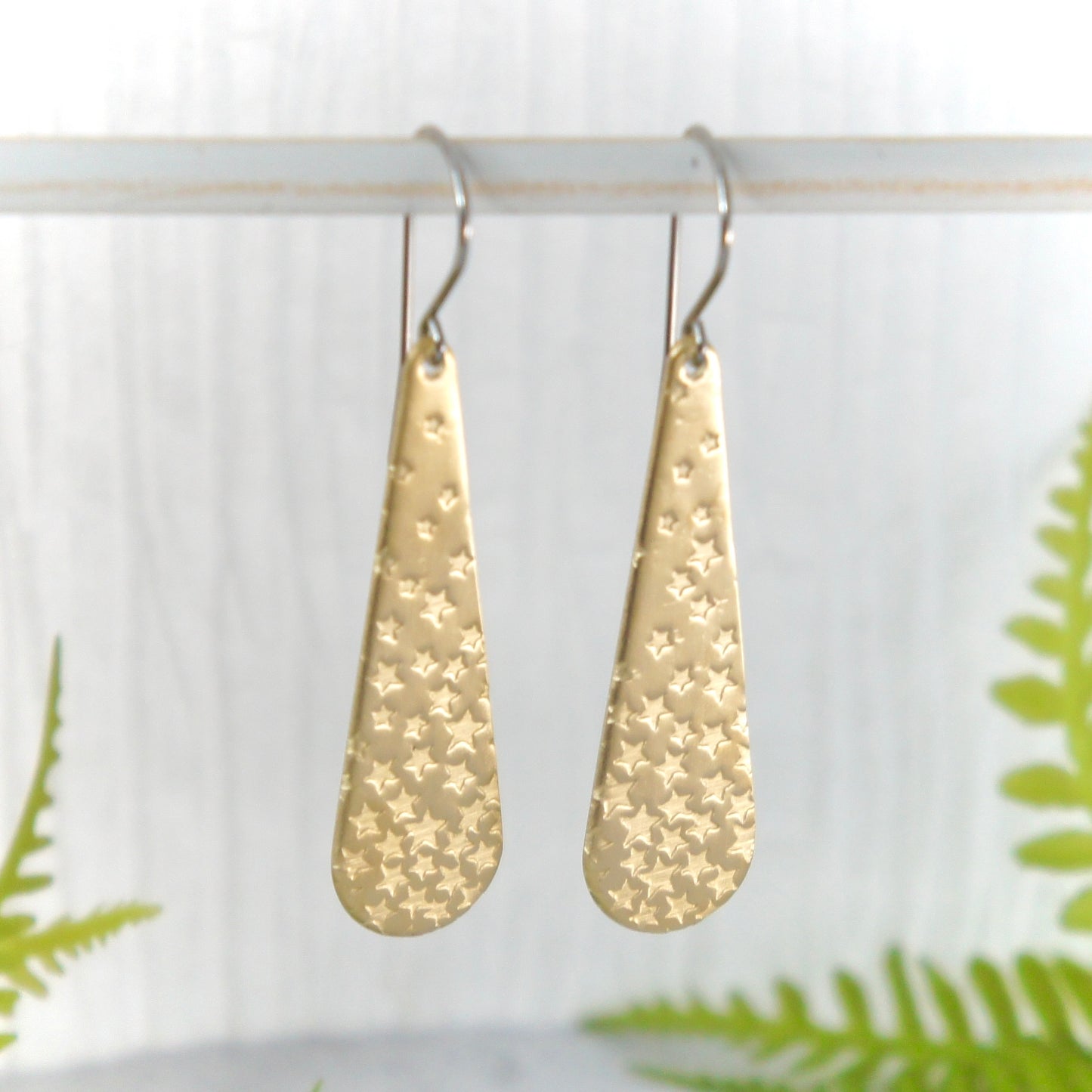 Fading Stars Narrow Teardrop Earrings