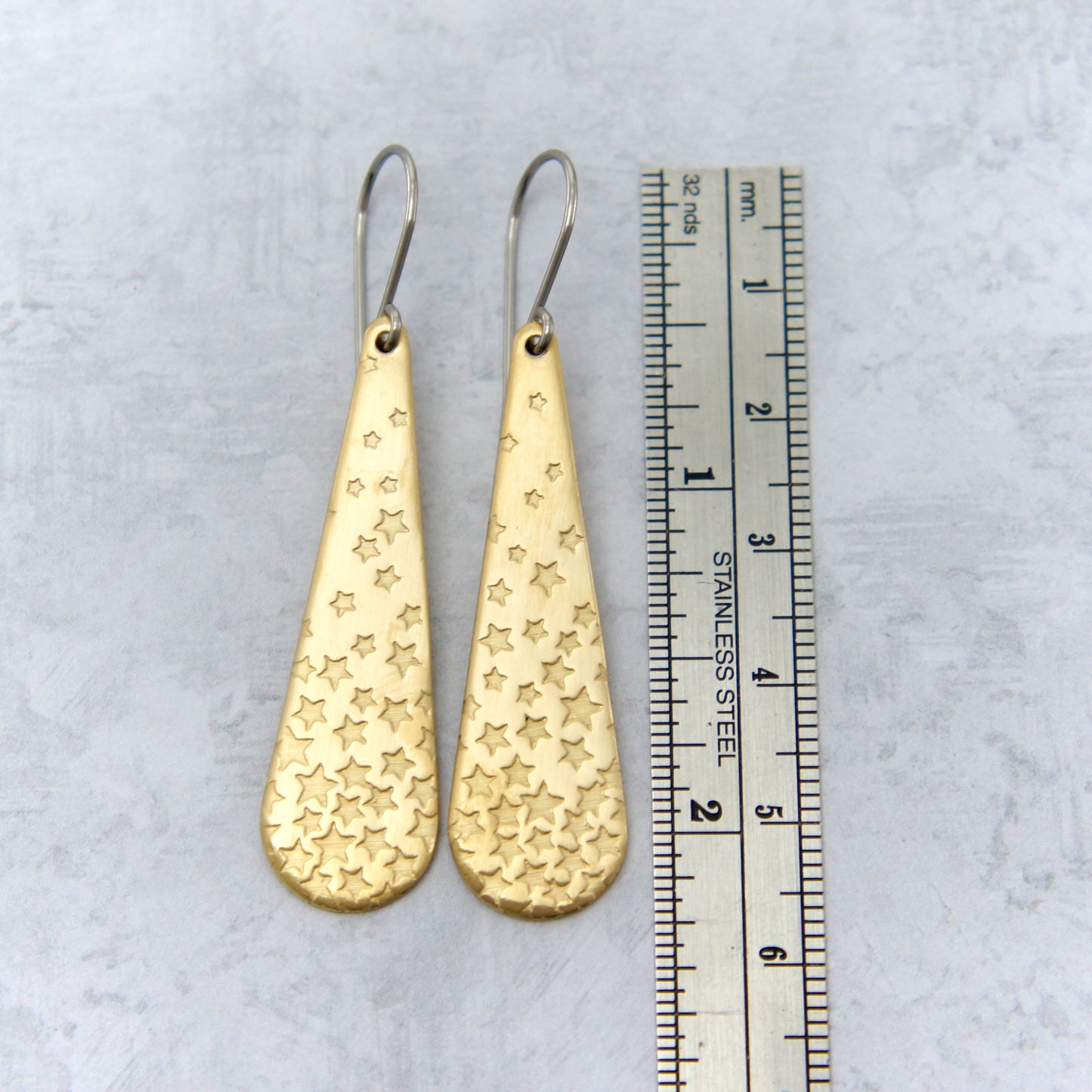 Fading Stars Narrow Teardrop Earrings