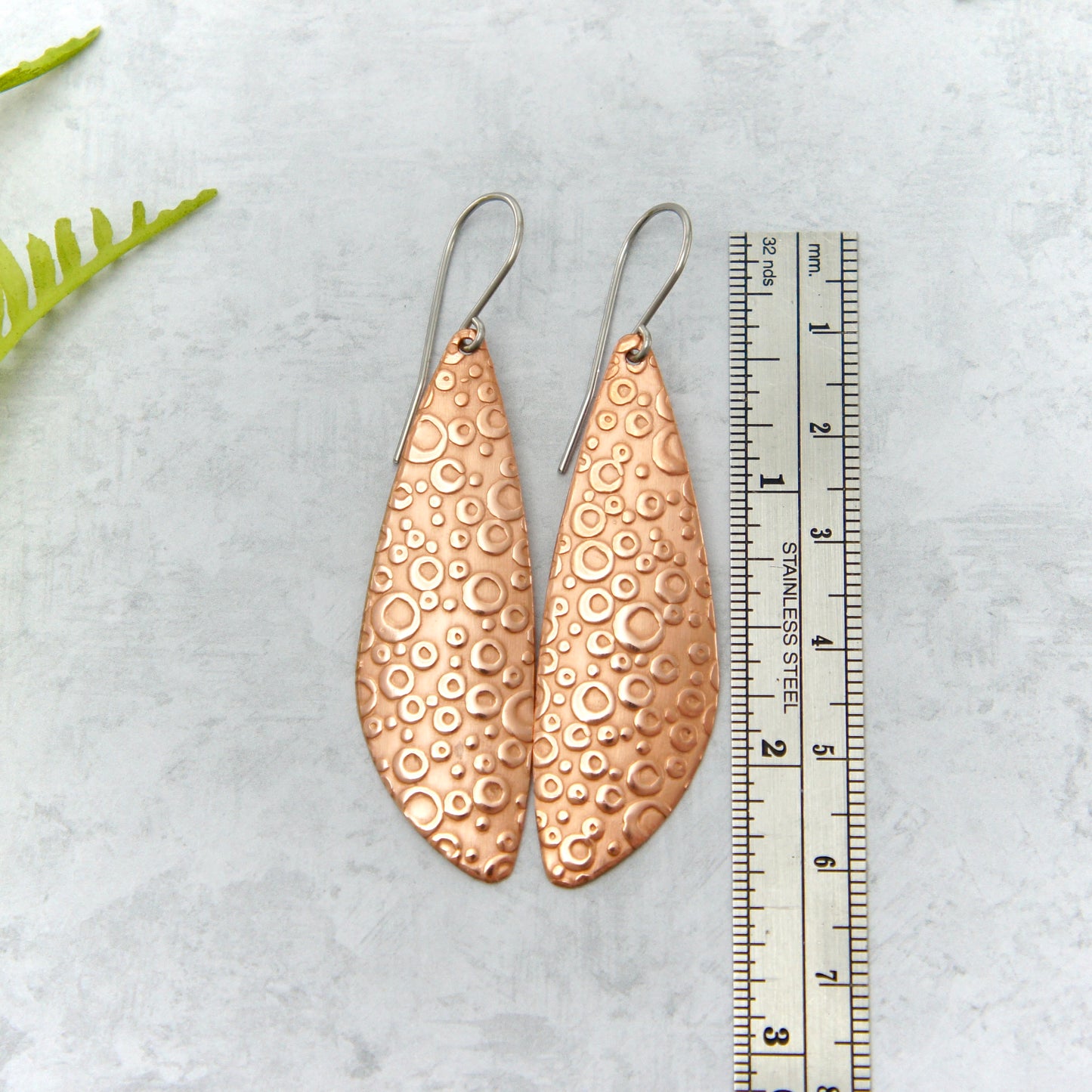 Copper Champagne Bubble Dangle Earrings