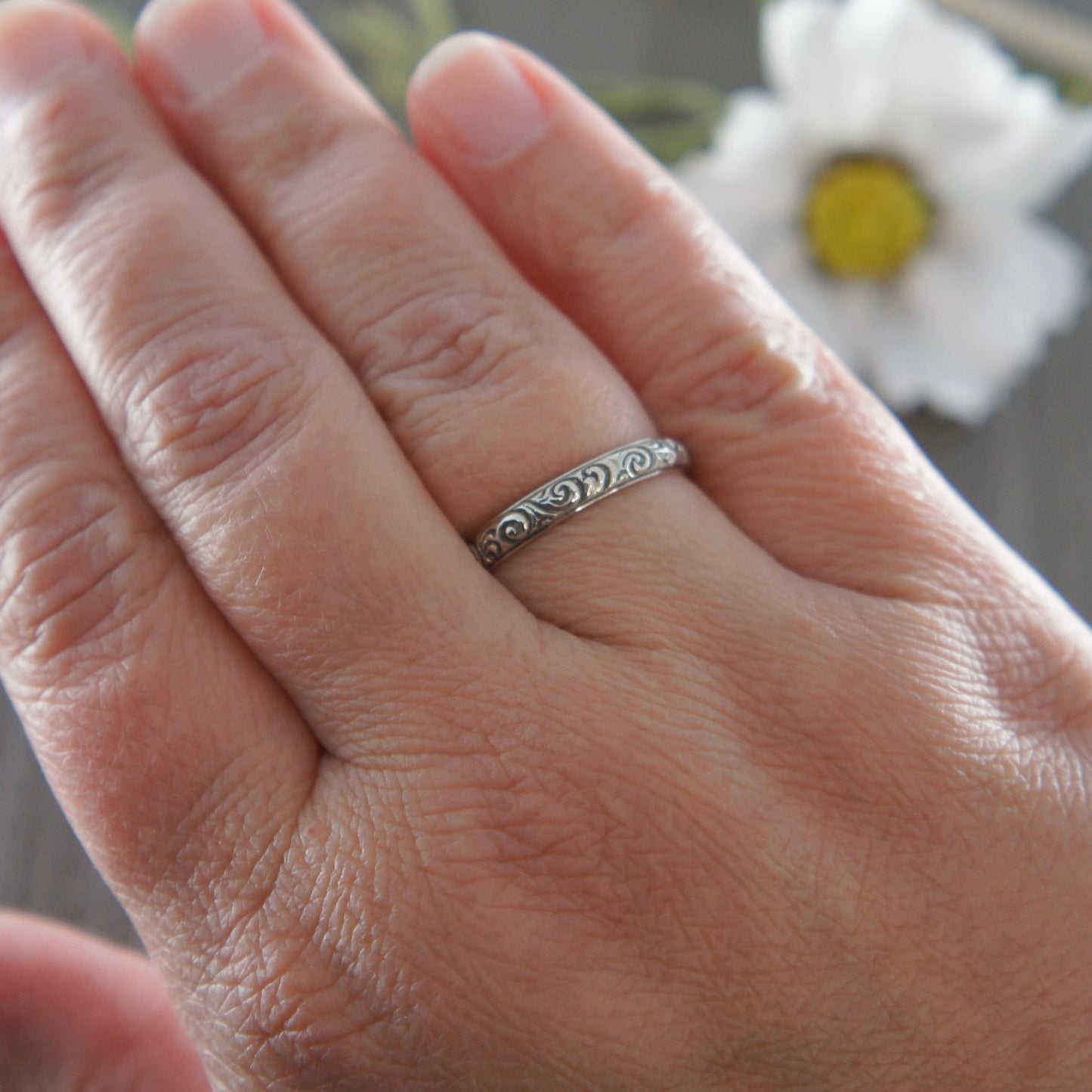 Sterling Swirls and Curls Band