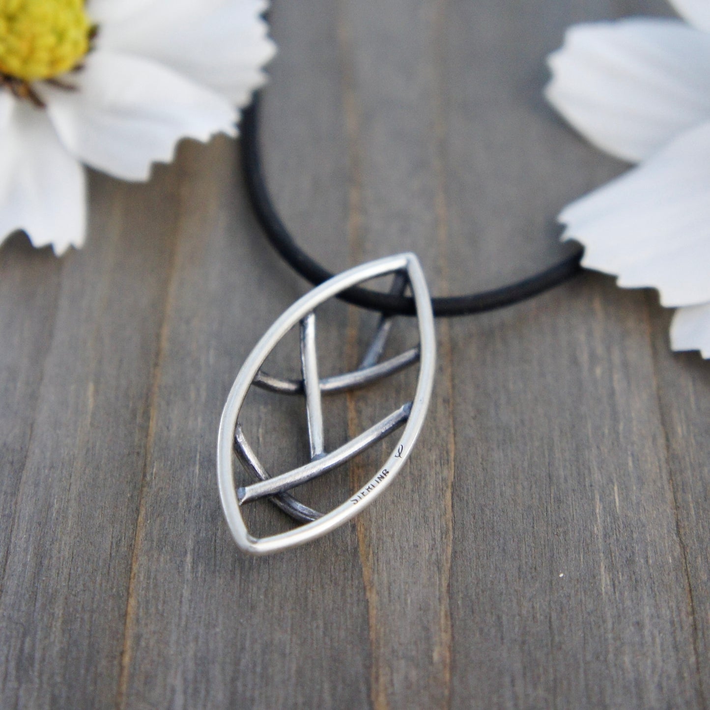 Sterling Silver "Cosmic Chaos" Marquise Necklace