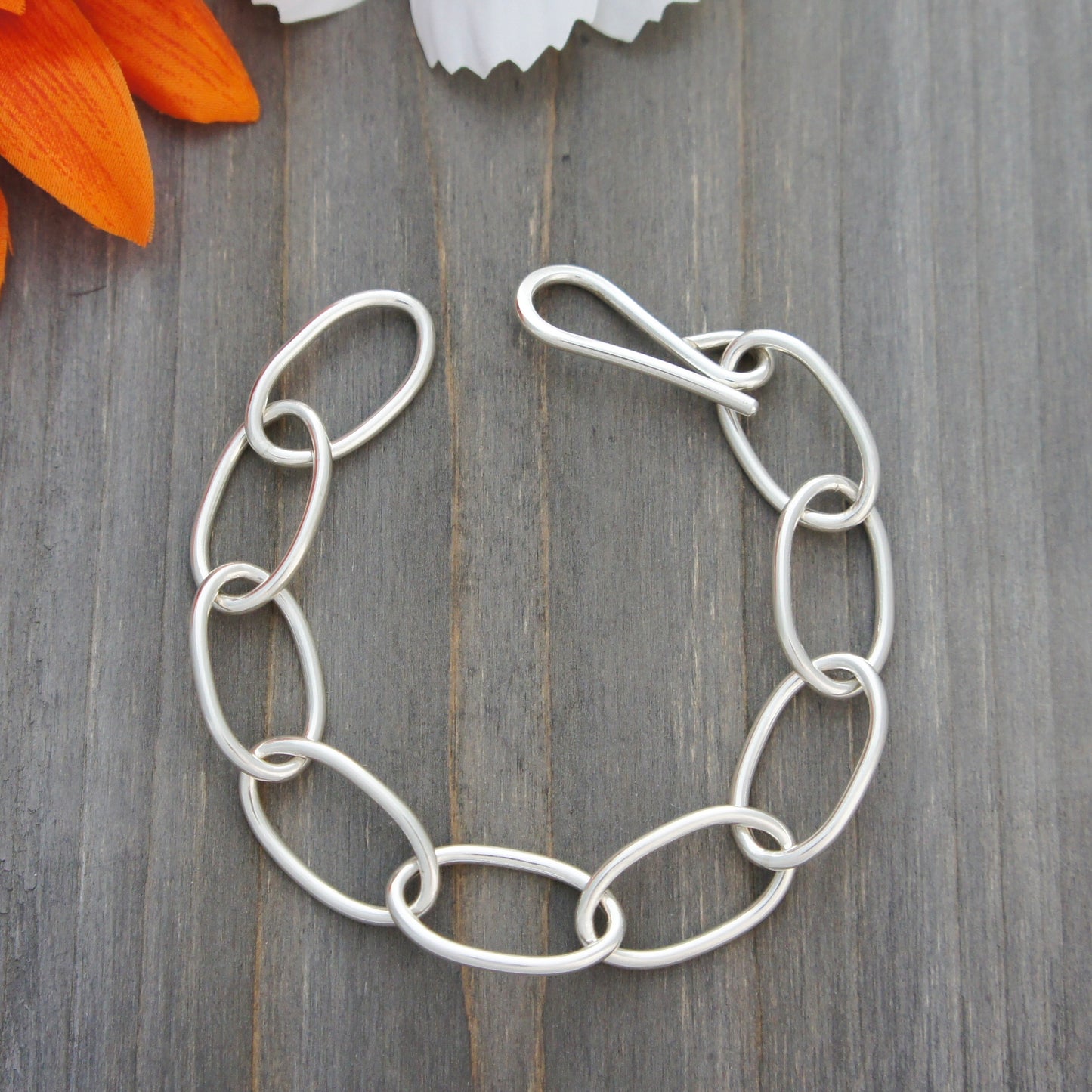 Large Open Oval Link Bracelet