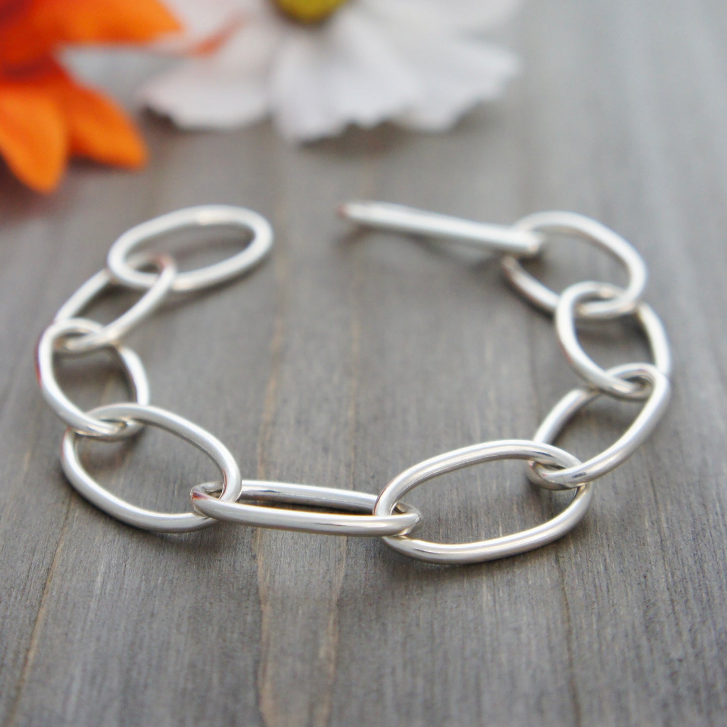 Large Open Oval Link Bracelet