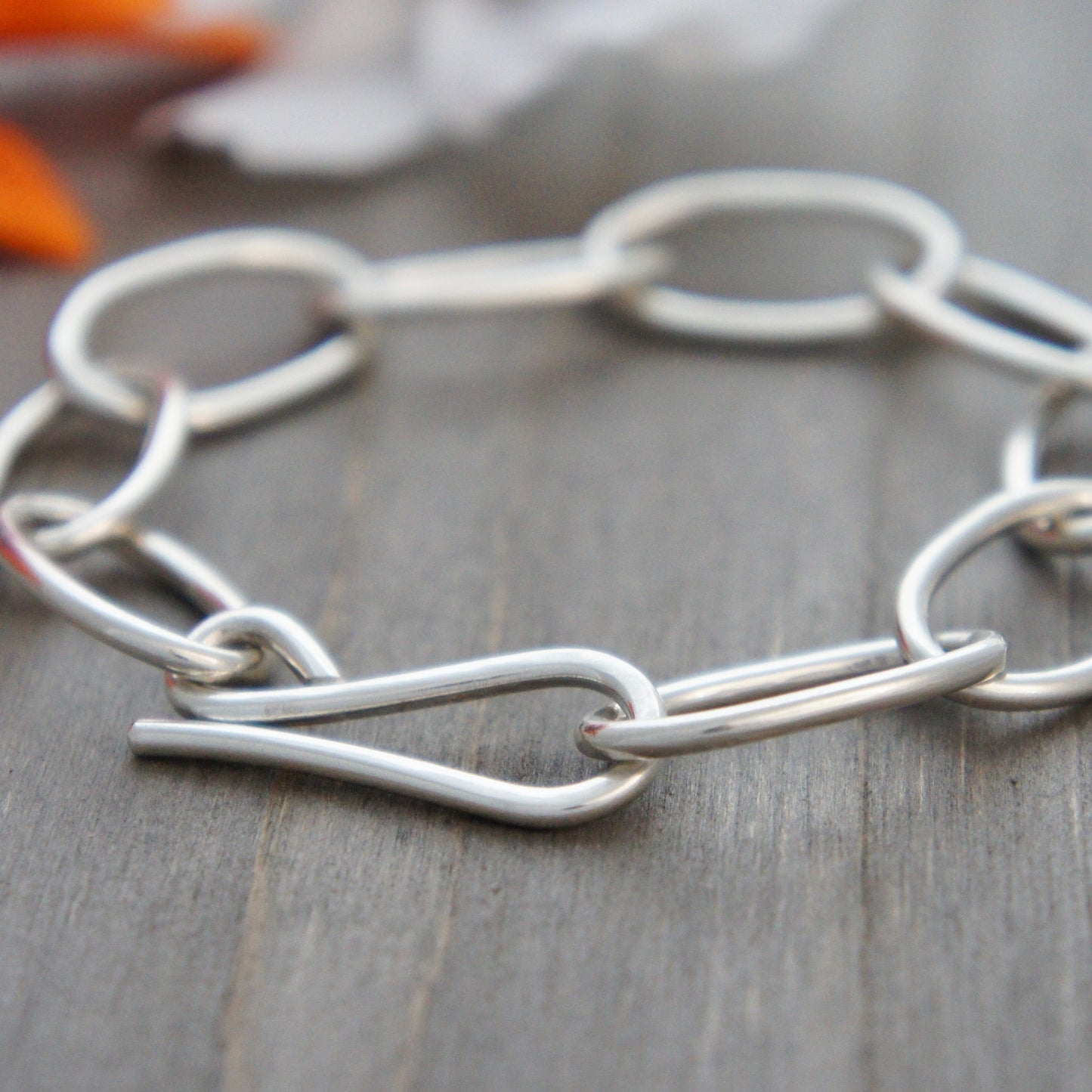 Large Open Oval Link Bracelet