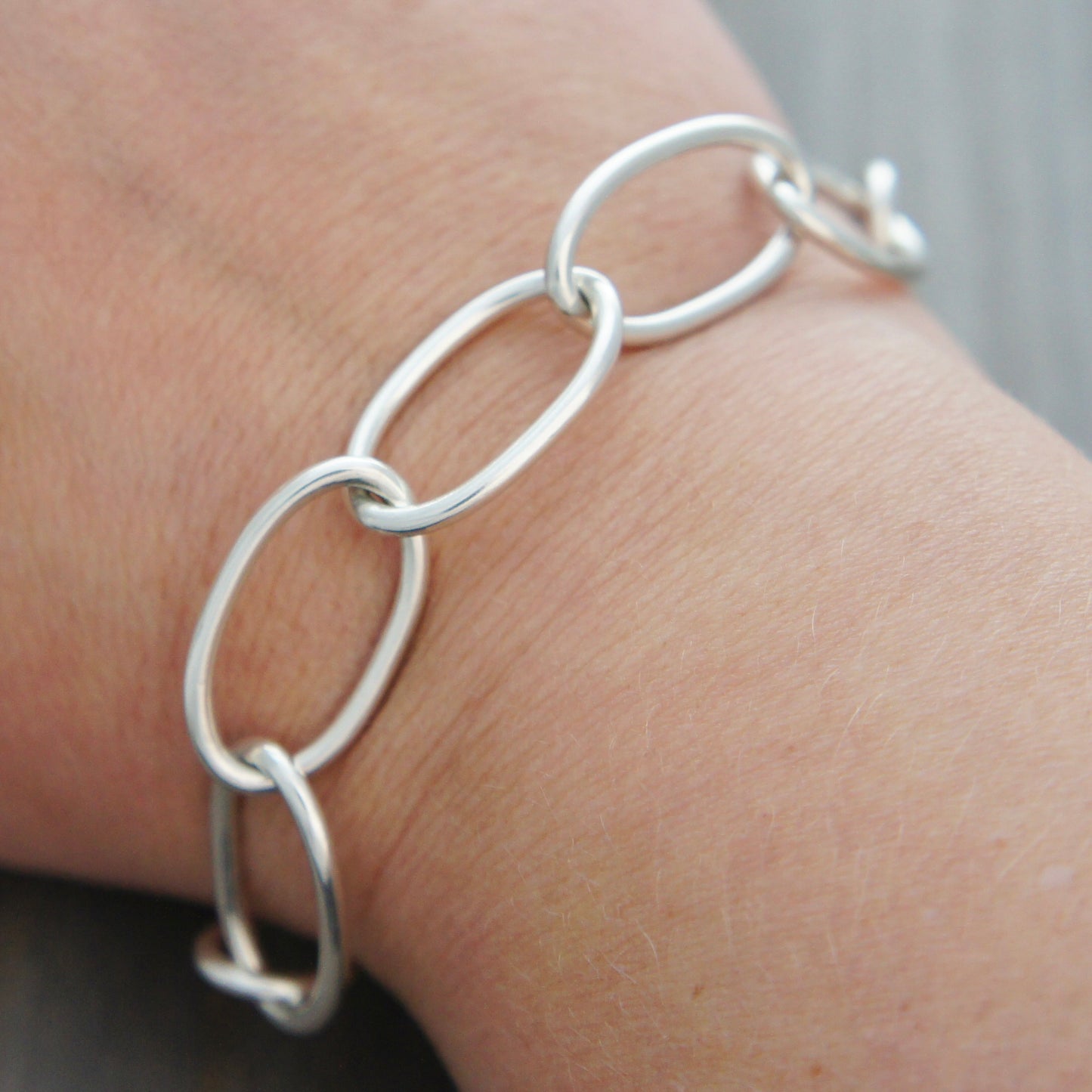 Large Open Oval Link Bracelet