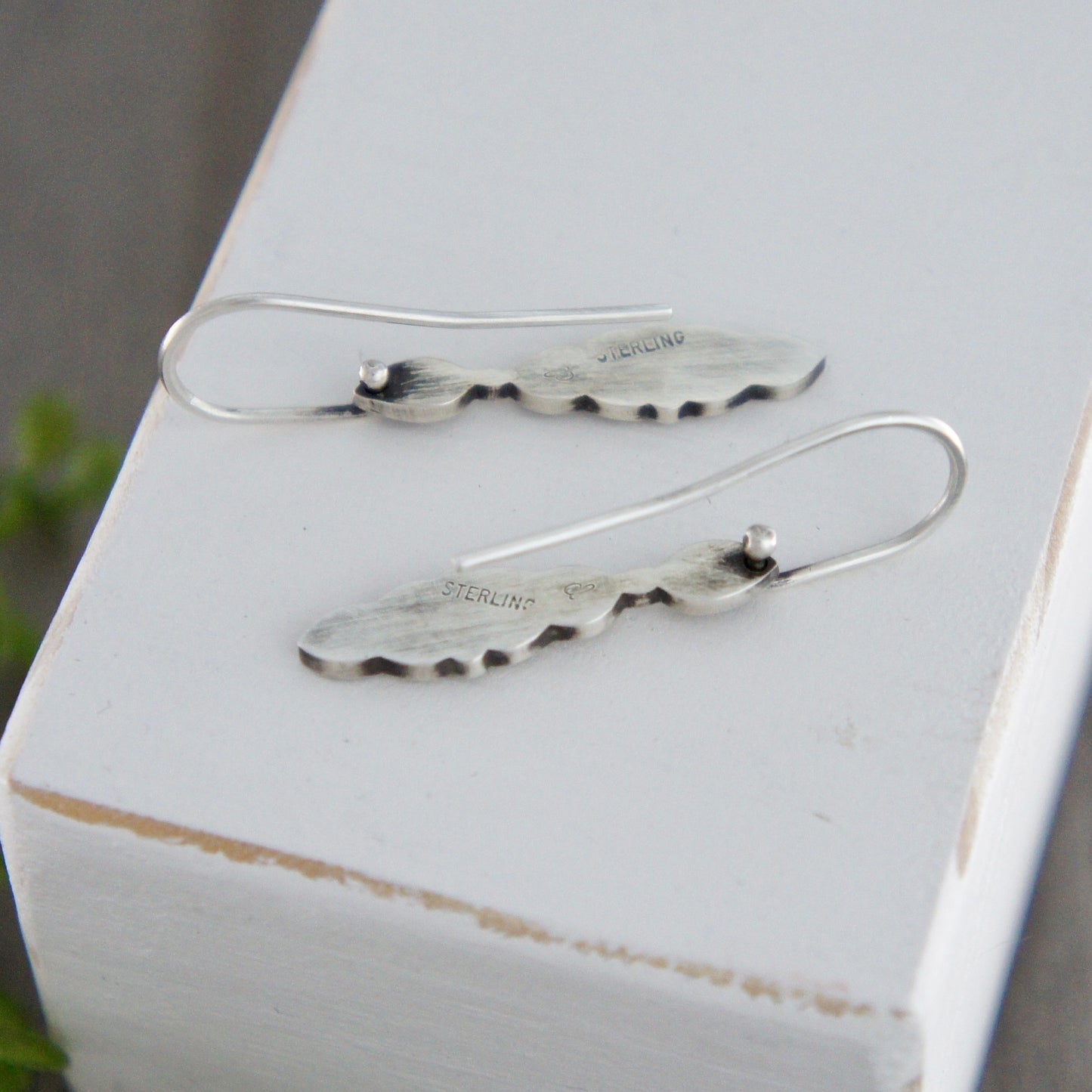 Narrow Filigree Sterling Silver Earrings