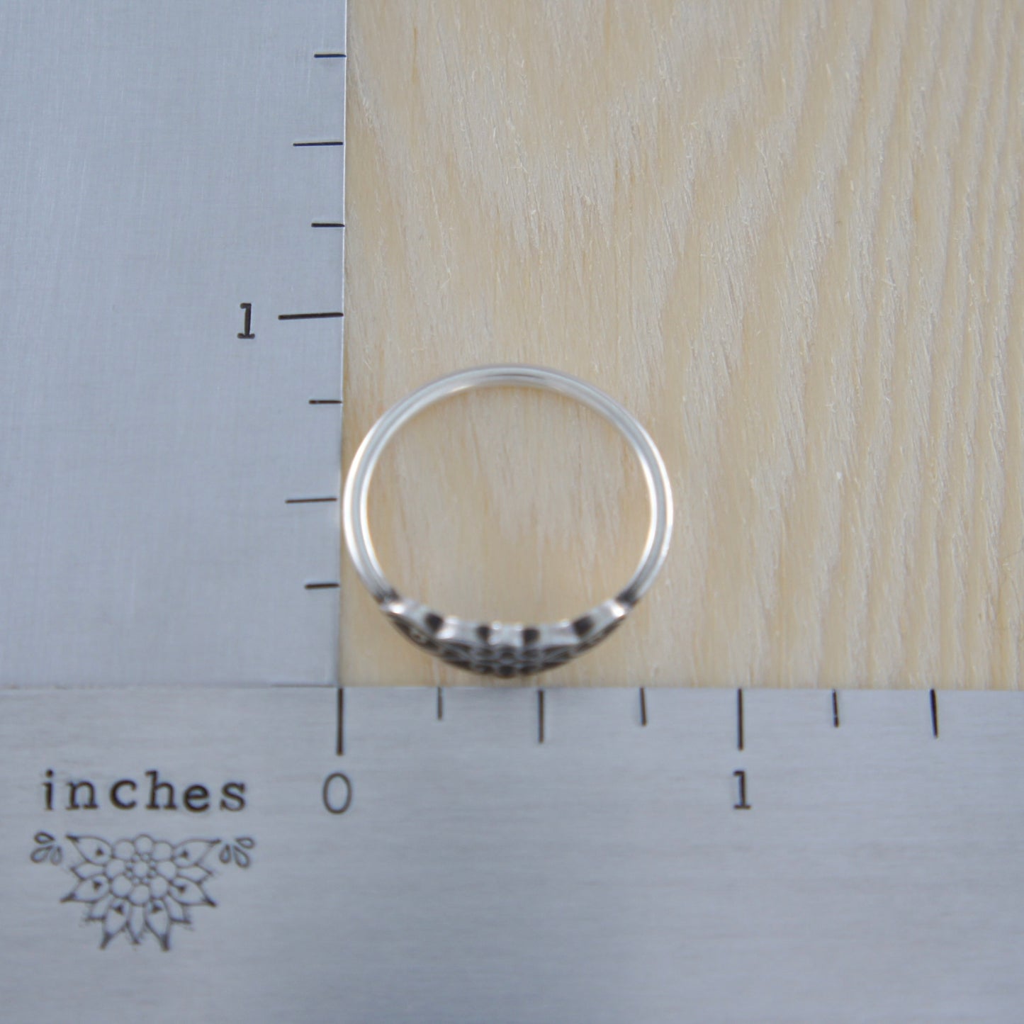 Sterling Silver Filigree Top Ring