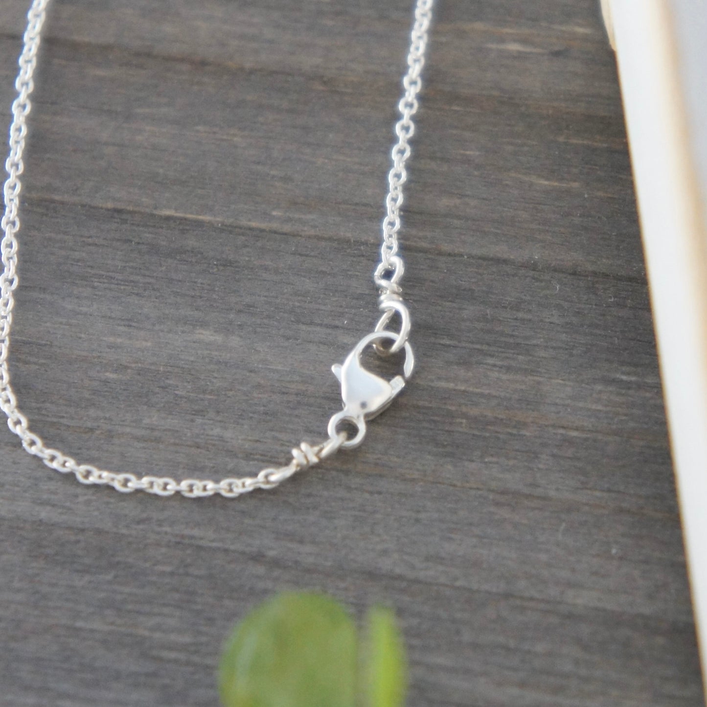Enamel Disc Necklace With Drawn Flower