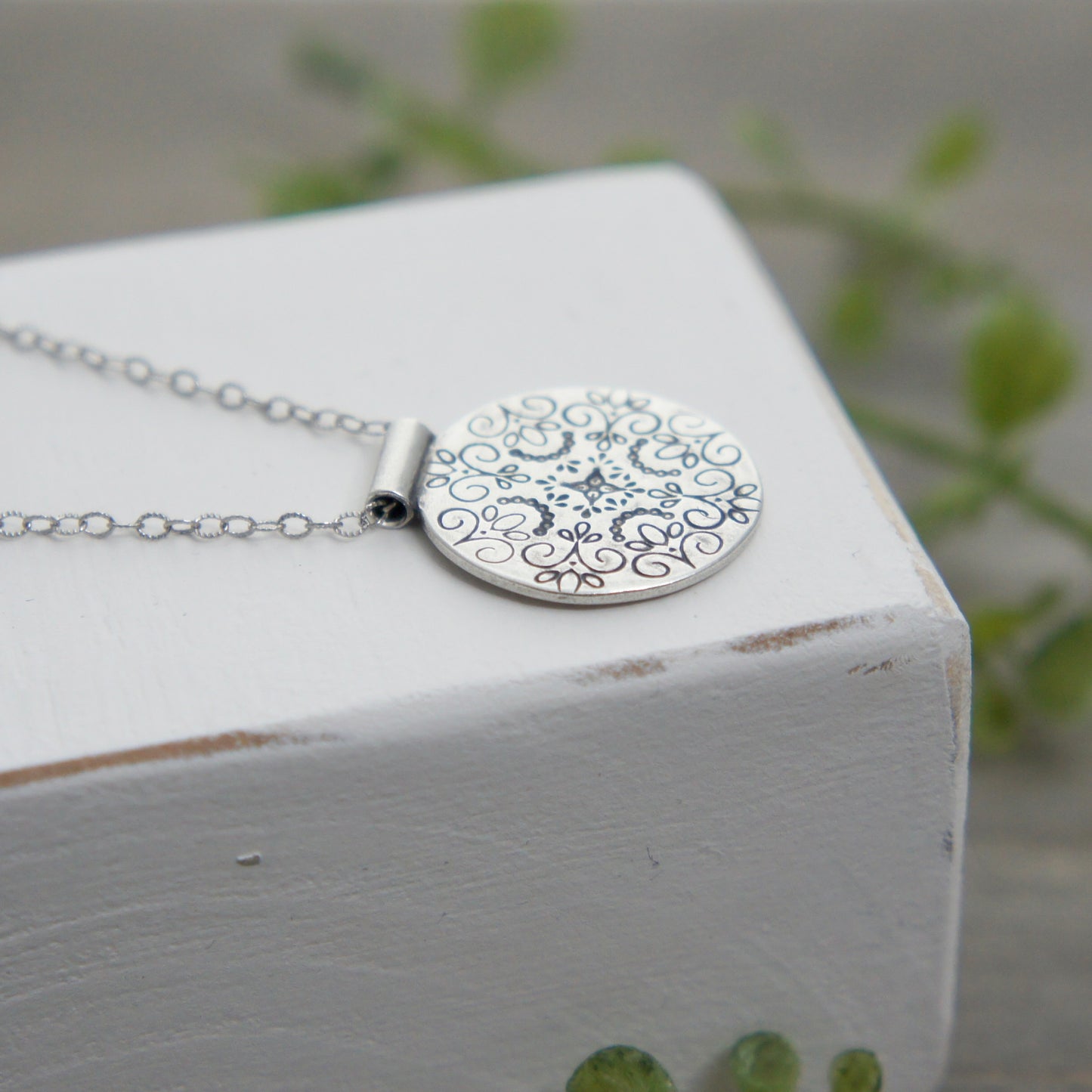 Sterling Silver Mandala Necklace