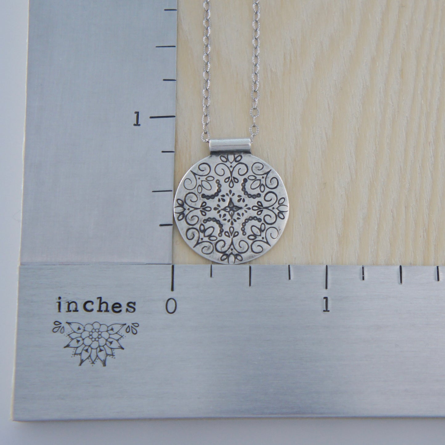 Sterling Silver Mandala Necklace