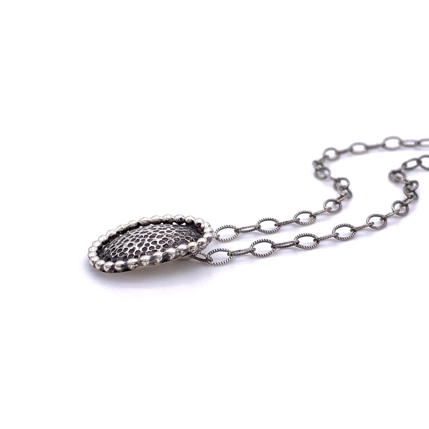 Sterling Silver Free Form Texturized Necklace