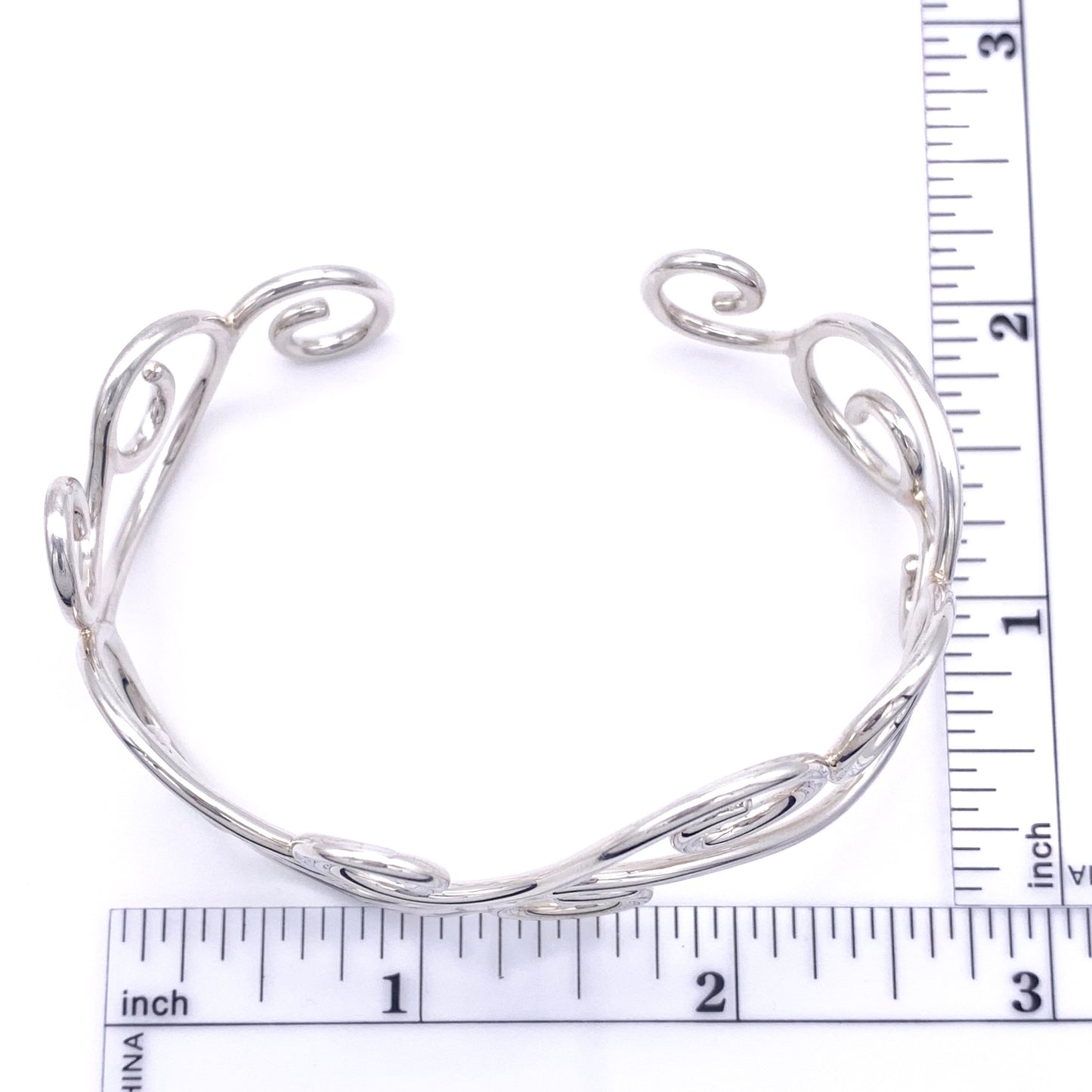 Sterling Silver Swirl Cuff