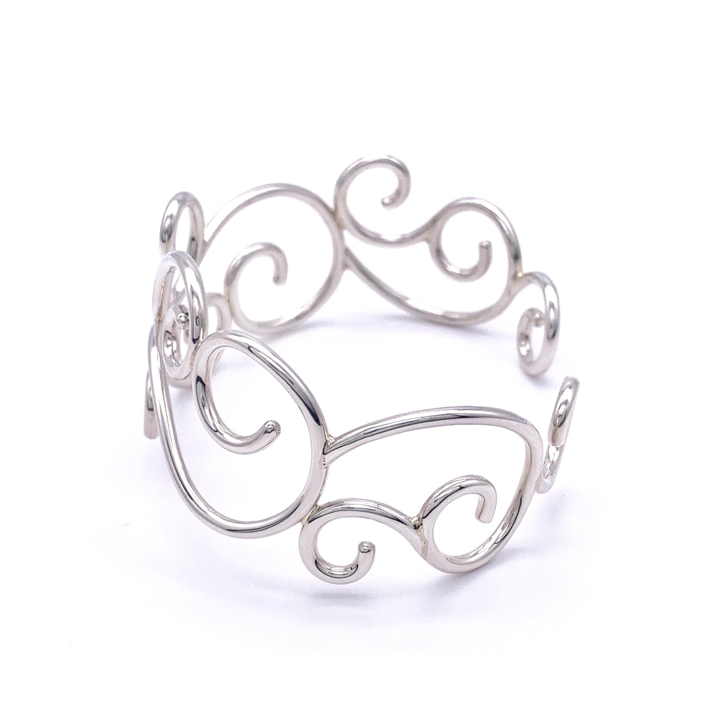 Sterling Silver Swirl Cuff