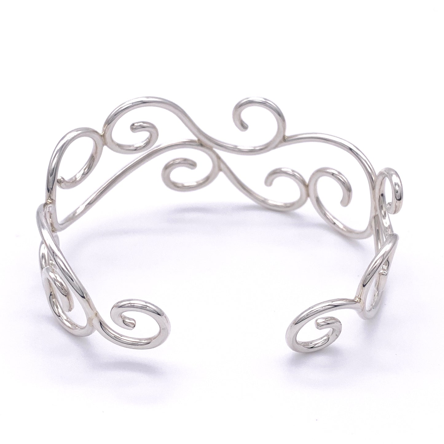 Sterling Silver Swirl Cuff