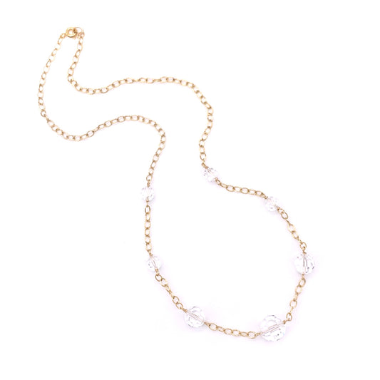 Gold-filled Swarovski Crystal Station Necklace