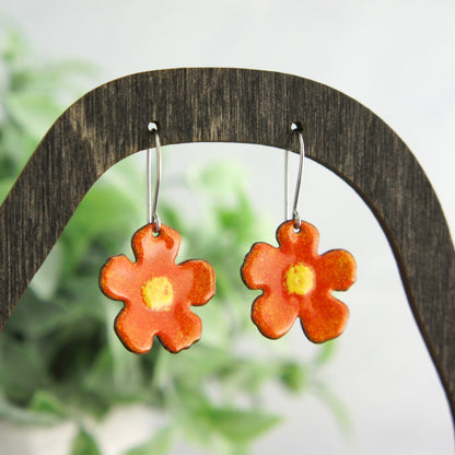 Enamel Flower Earrings