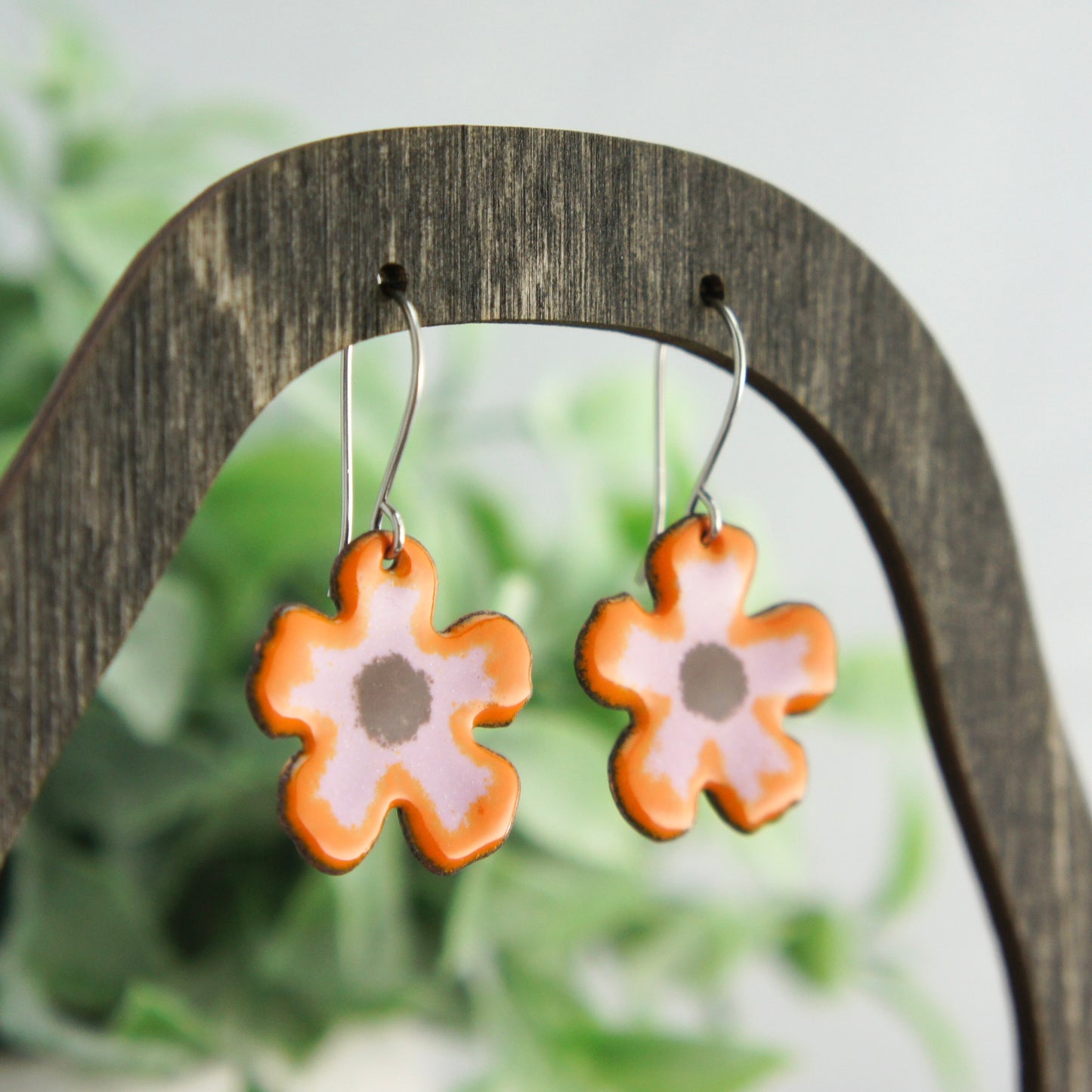 Enamel Flower Earrings