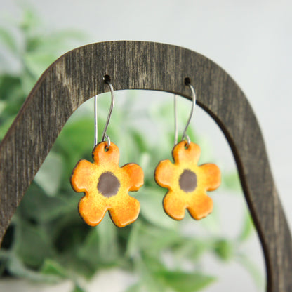 Enamel Flower Earrings