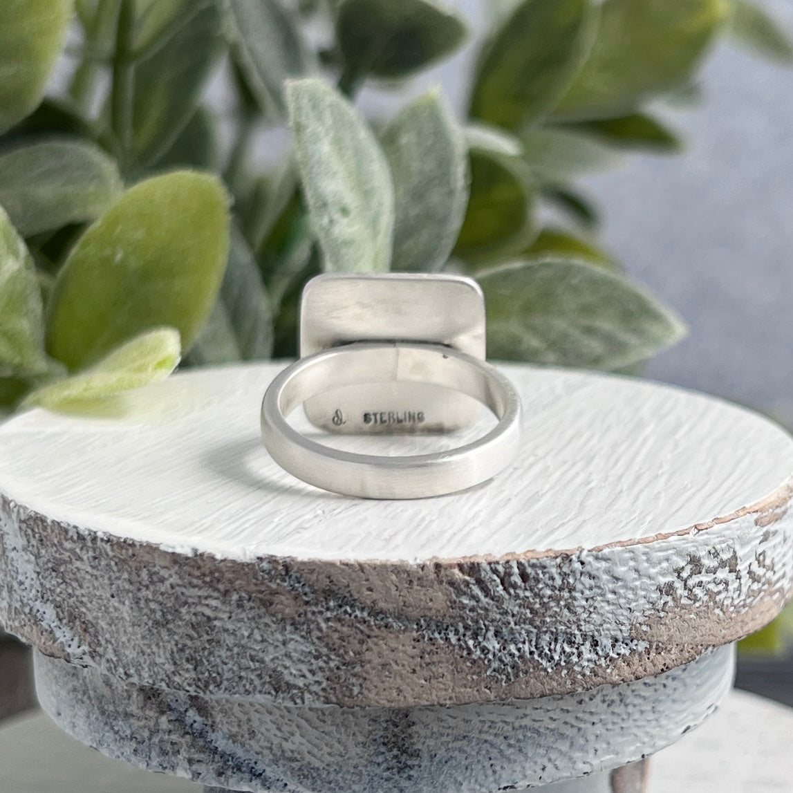 Hand Stamped Floral Bouquet Ring