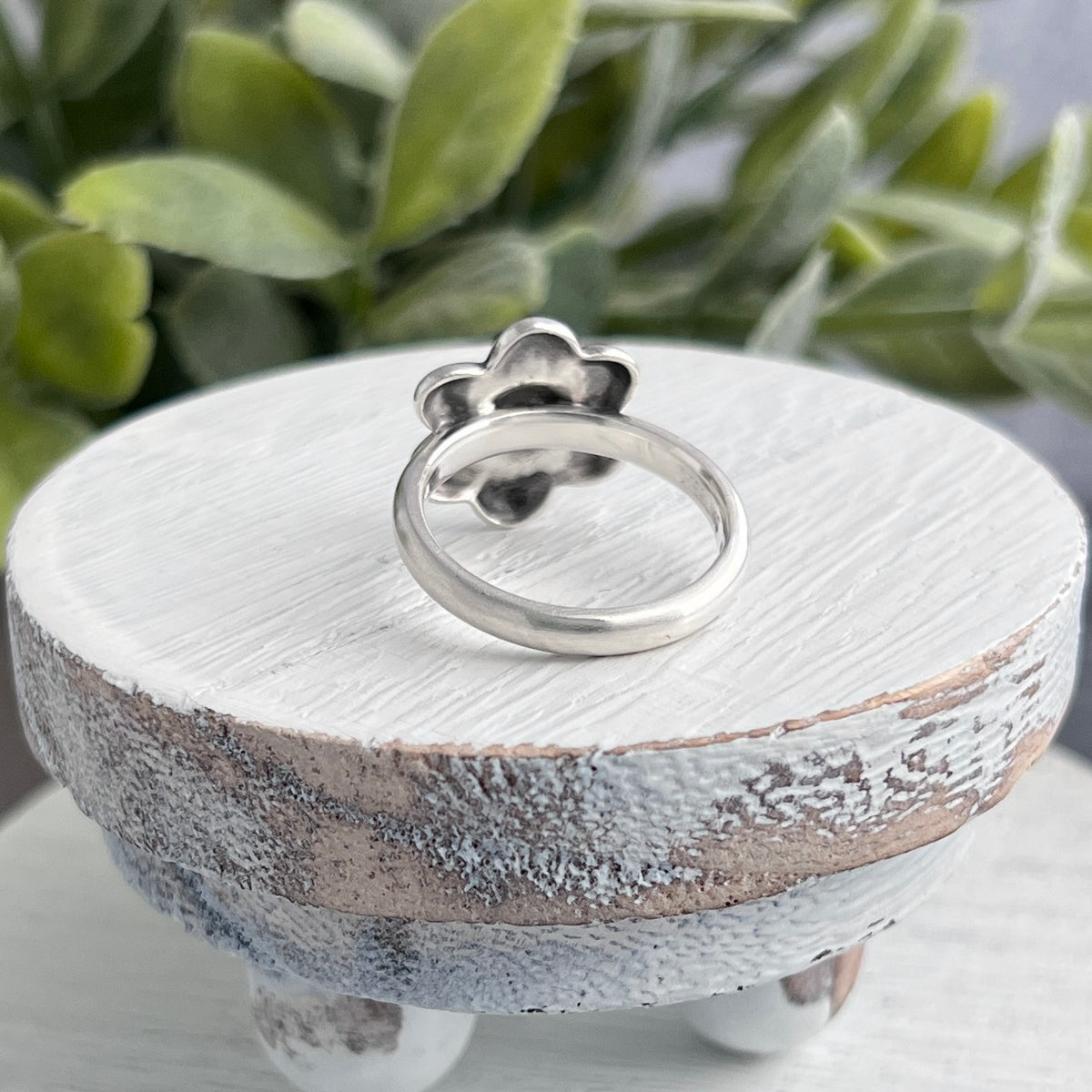 Sterling Silver Puffy Flower Ring