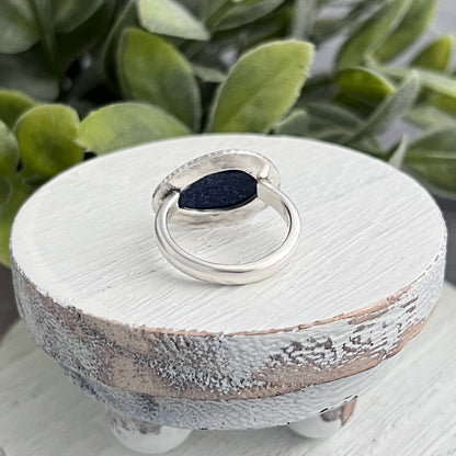 Sterling Silver Rose-Cut Mozambique Garnet Ring