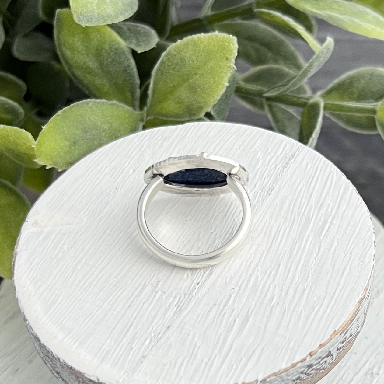 Sterling Silver Rose-Cut Mozambique Garnet Ring