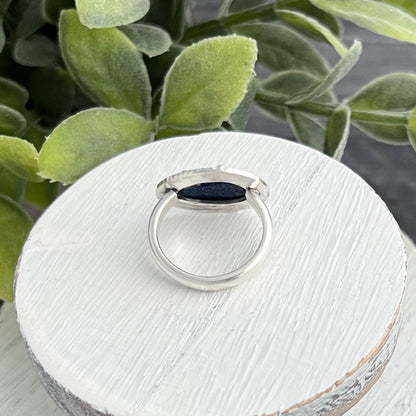 Sterling Silver Rose-Cut Mozambique Garnet Ring