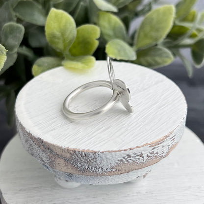 Sterling Silver Hand Stamped Butterfly Ring