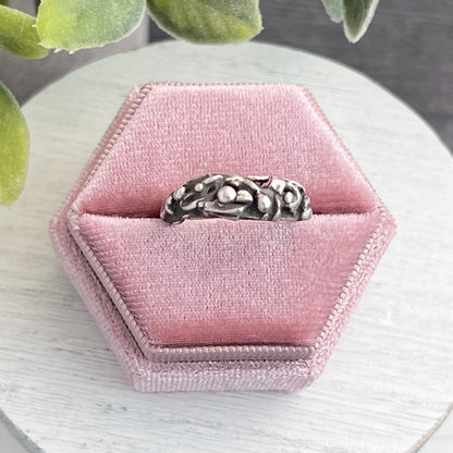 Melted Recycled Sterling Silver Ring